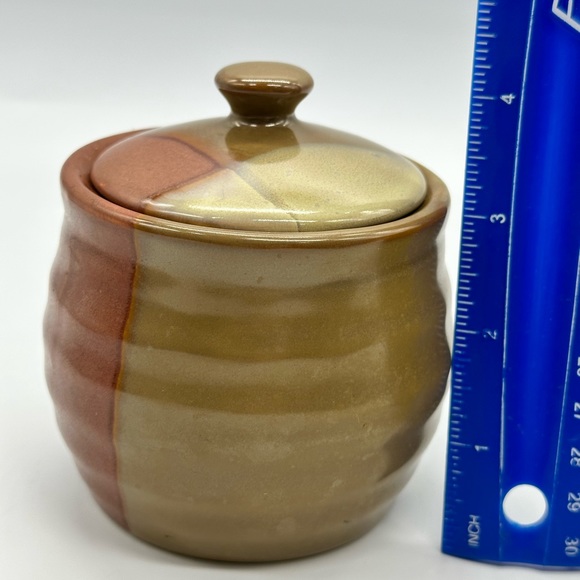 Sango Gold Dust sugar bowl with lid and creamer stoneware - Picture 6 of 6